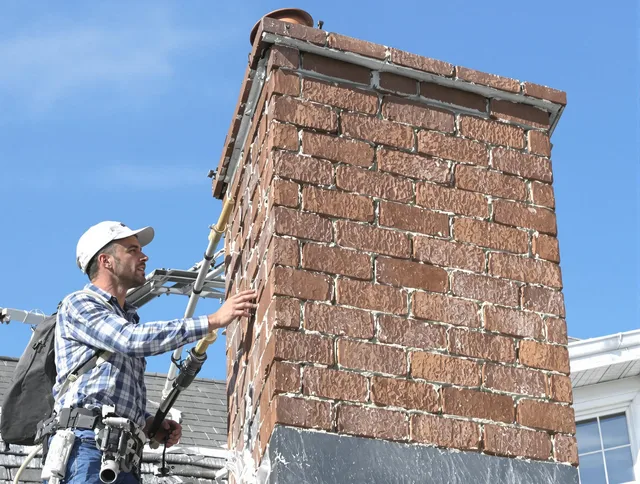 Brickwork for a chimney rebuild by Carver Chimney Sweep in Carver, MA