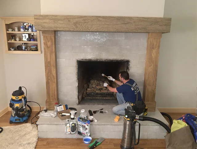 Detailed creosote removal process by Carver Chimney Sweep in Carver, MA