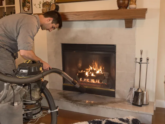 Routine fireplace upkeep by Carver Chimney Sweep in Carver, MA