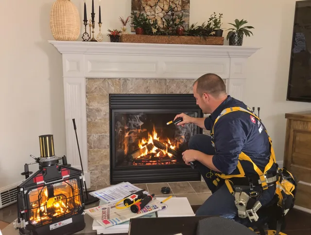 Safety-focused fireplace inspection by Carver Chimney Sweep in Carver, MA