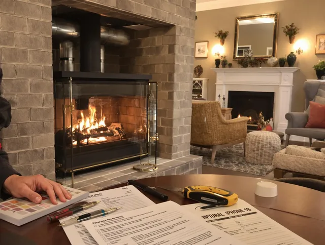 Carver Chimney Sweep verifying fireplace safety measures in Carver, MA